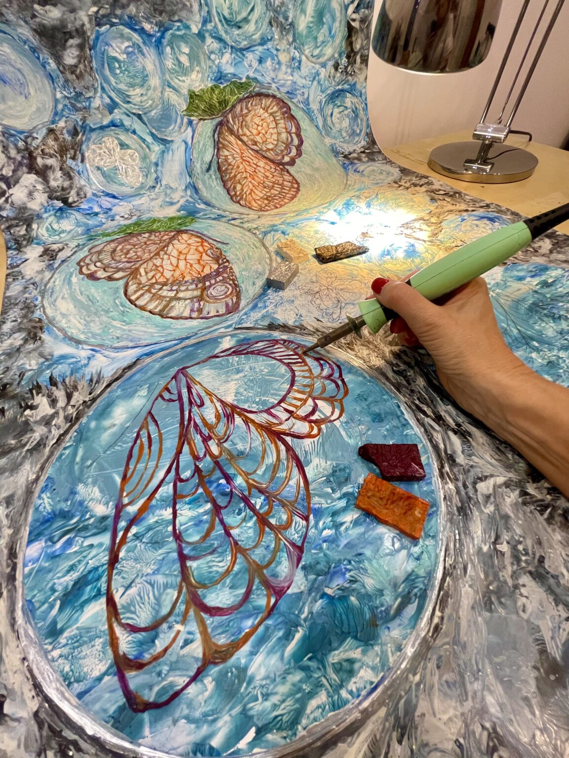 What does the encaustic technique means? Martina Hladíková